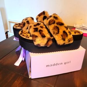 Fuzzy Platform Sandals